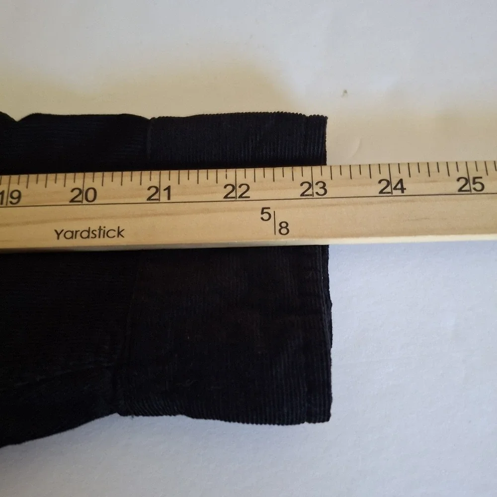 ASOS DESIGN Mens Black Corduroy Shirt Size XL Long Sleeve Button‎ Down Pocket